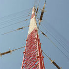 башни рангоута Guyed связи решетки 55m сталь электрической ориентированная на заказчика и сплавить структурную сталь