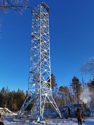 Само- поддерживая башня предохранителя связи 50m Wifi военная